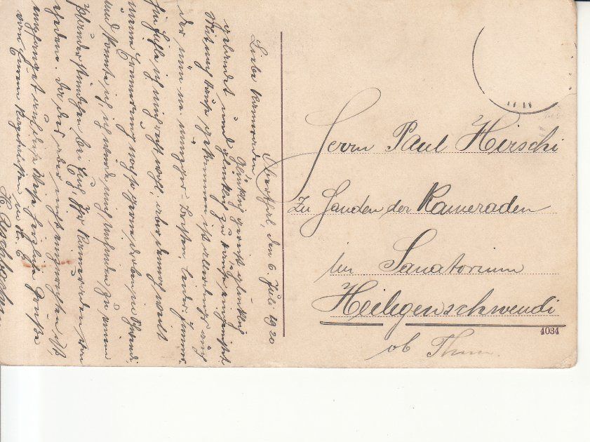 Cartoline postali: Oberthal 1920 – Usato da Bürglen TG venduto da StampGraf 1