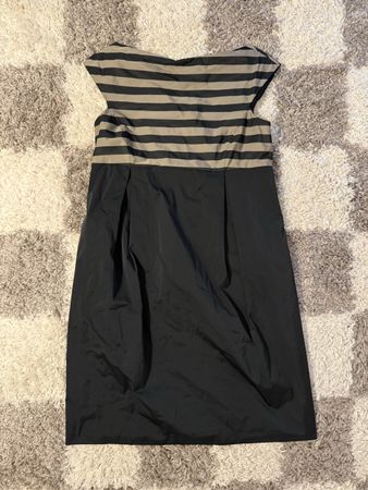 Robe WEEKEND MaxMara rayée noir/beige