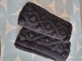 Warme, Armstulpen aus Wolle, Schwarz