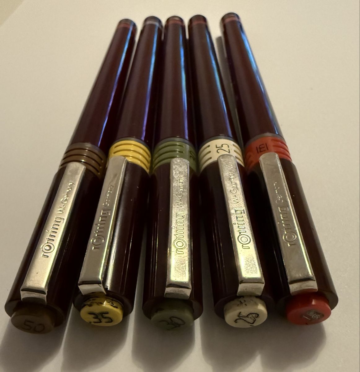 Rotring Zeichentuschefüller-Set, 5 Stk. , Top! (Gebraucht) in Oetwil an ...