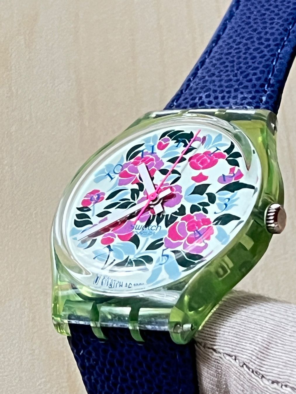 Swatch Orologi: Swatch Damenuhr Blumenmuster, Vintage – Usato da Grenchen venduto da chththl 2