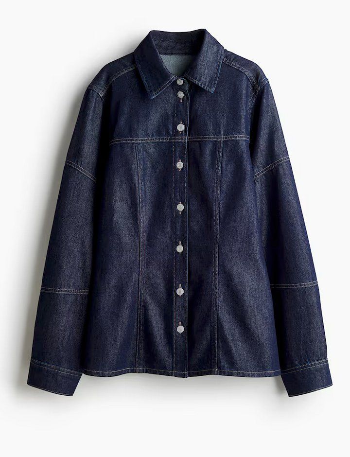 H&M Camicette: Dunkelblaue Jeansbluse, neuwertig, Grösse L – Usato da Visp venduto da fra_tq5d