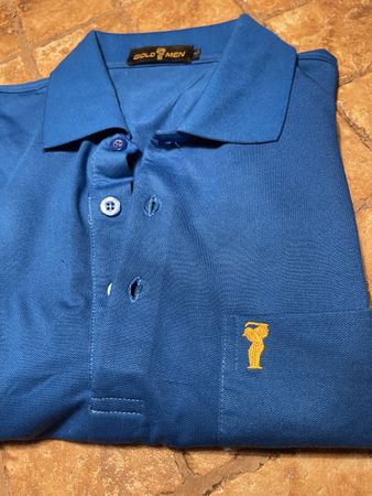 Polo da uomo Gold Men in colore blu elettrico tg XL-nuovo