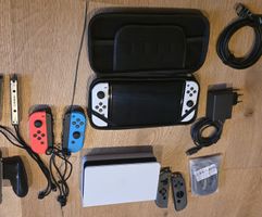 Nintendo Switch OLED Konsole weiss mit Zubehör