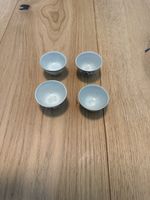 4 Antike chinesische Mini Teebecher blau-weiss Porzellan