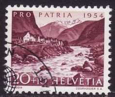 Pro Patria SBK-Nr. 68 (Maggia 1954) gestempelt