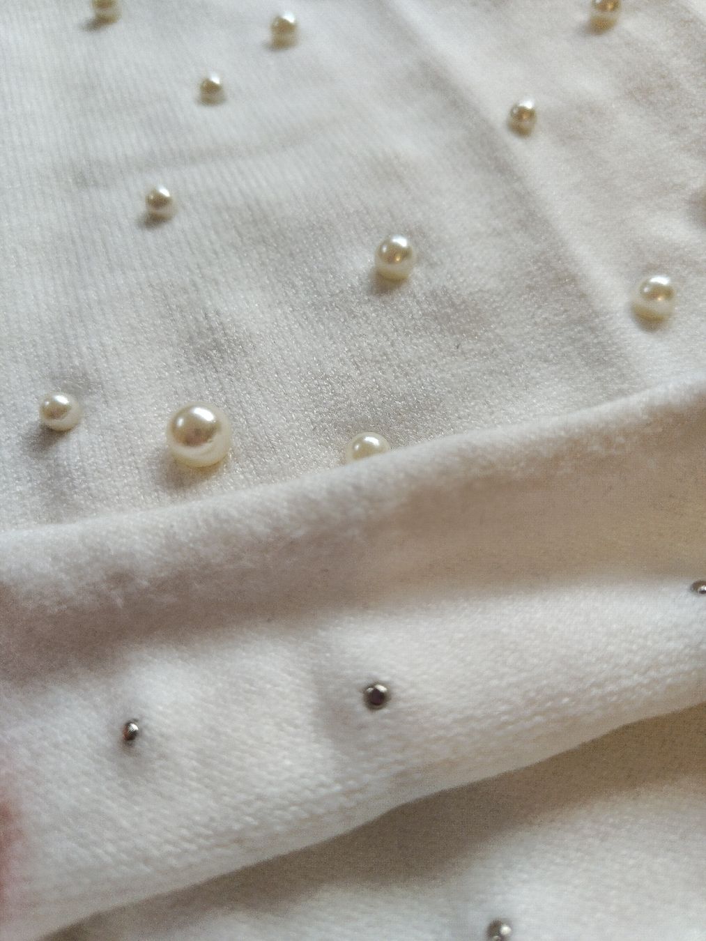 Esprit Maglioni & Felpe: Esprit Pullover mit Perlen, Creme-Weiss, Grösse XL – Usato da Mumpf venduto da Roxy_Piercing 3
