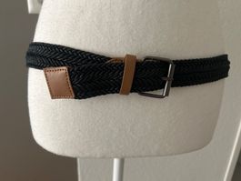 Geflochtener Gurt schwarz   100 cm