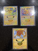 3 cartes Pokémon Pikachu édition 30 ans 