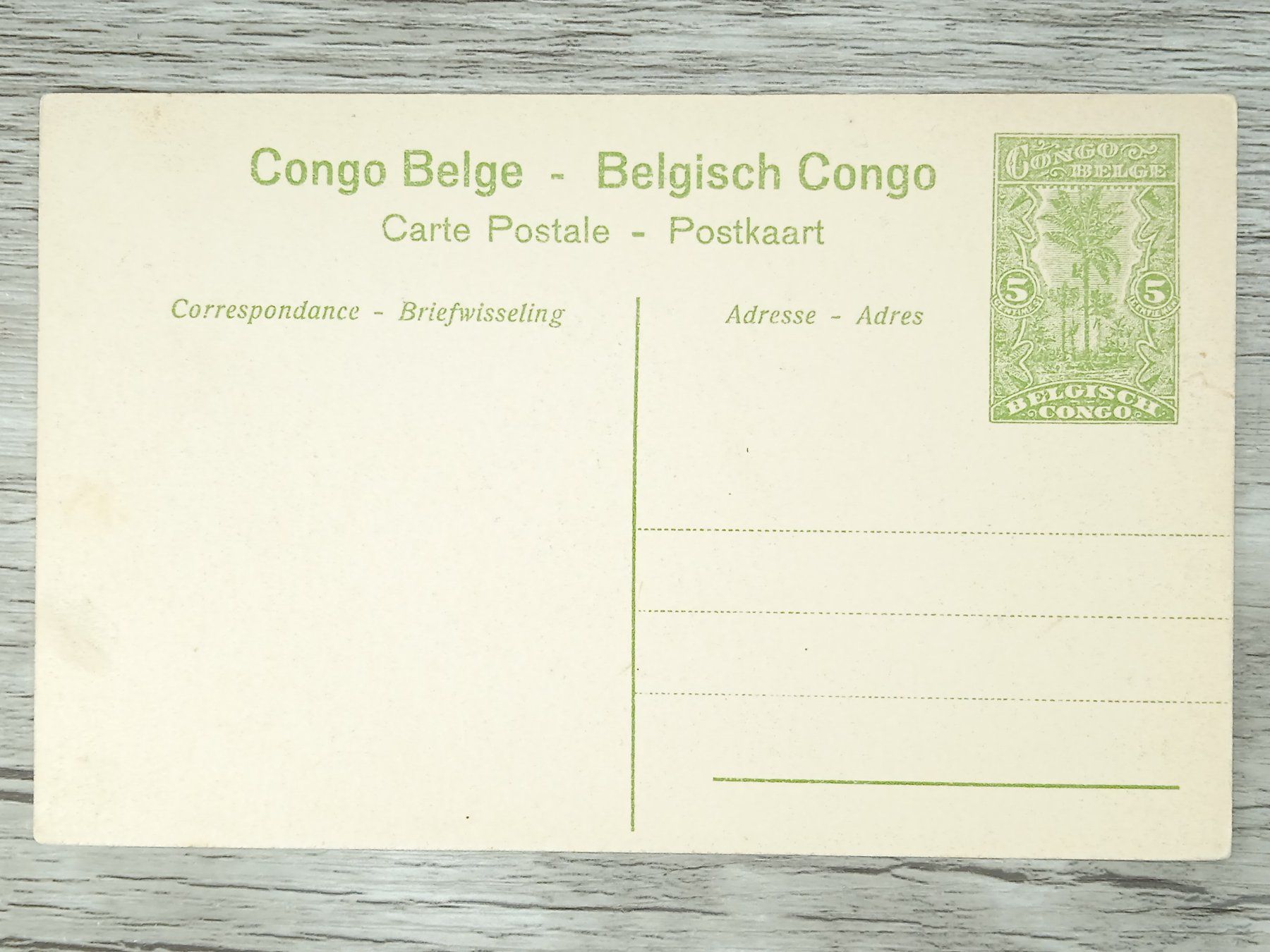 Tutti i francobolli: TR04 Carte Postale + Timbre Congo-Belge 1919/21 – Usato da Cousset venduto da Patrick_Collections 1