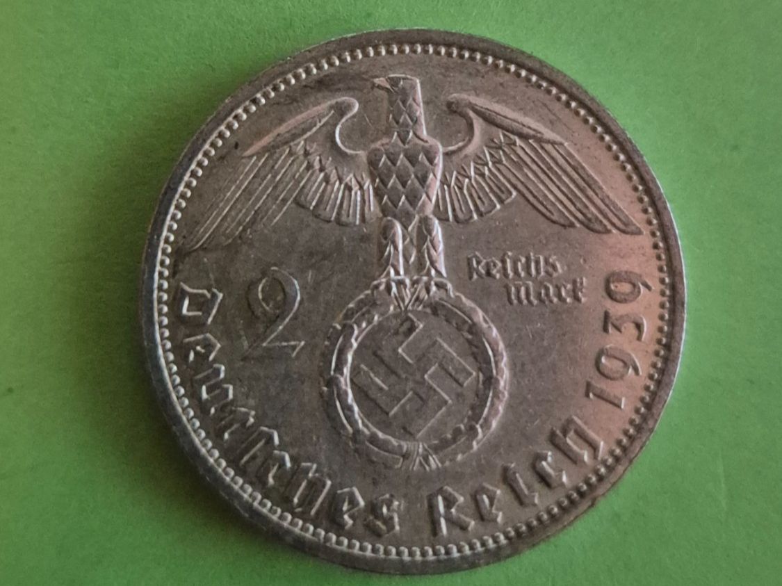 Tutti le monete: 2 Deutsche Reichsmark 1939 - Silber – Usato da Jona venduto da gnaumann1900
