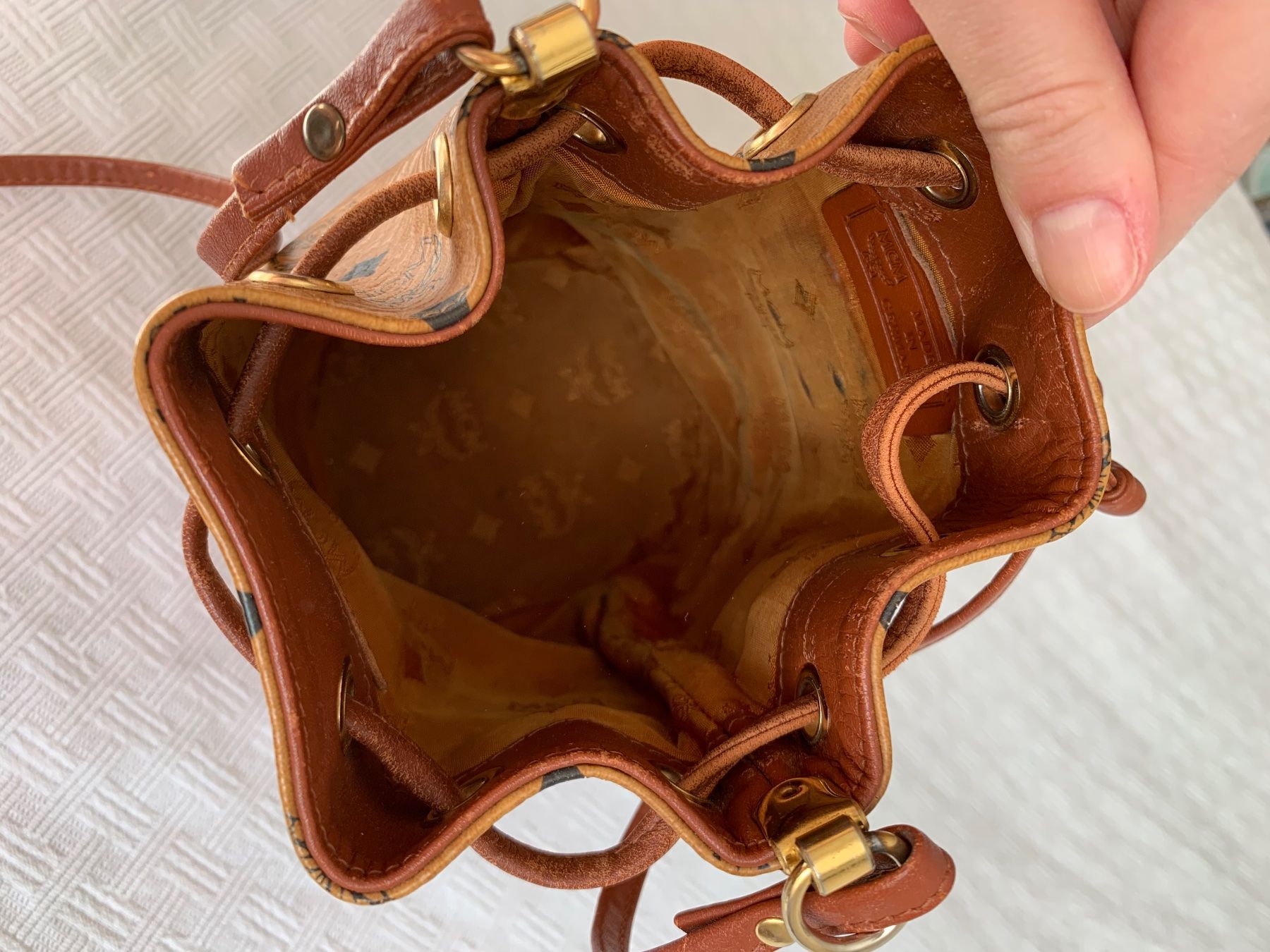 Mcm Borse da donna: MCM Beuteltasche Mini Heritage Cognac Canvas – Usato da Zürich venduto da eza97 2