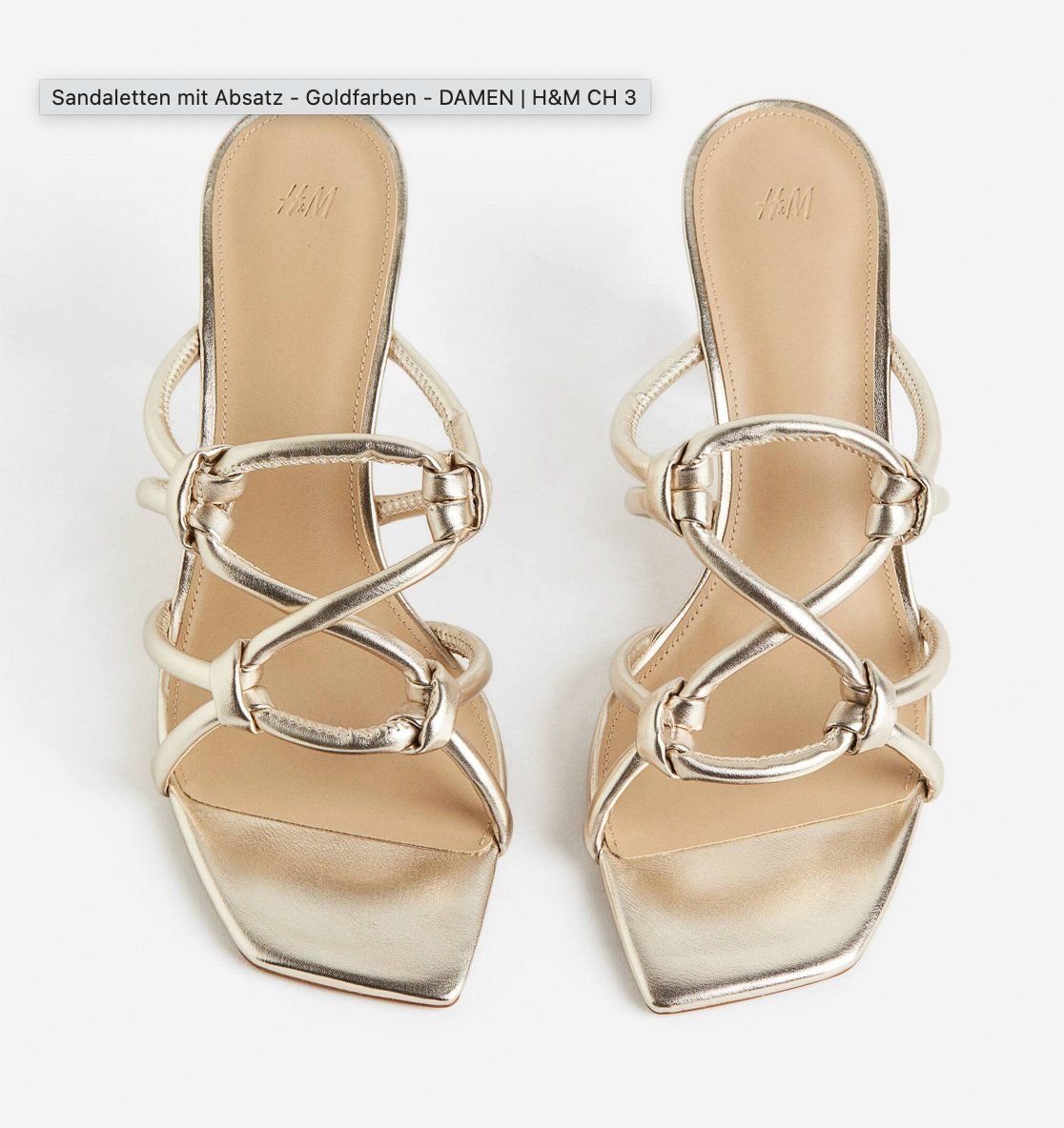 H&M Damenschuhe: Goldene Sandaletten Grösse 38 NEU – Neu (gemäss Beschreibung) aus Oberengstringen von Bechi