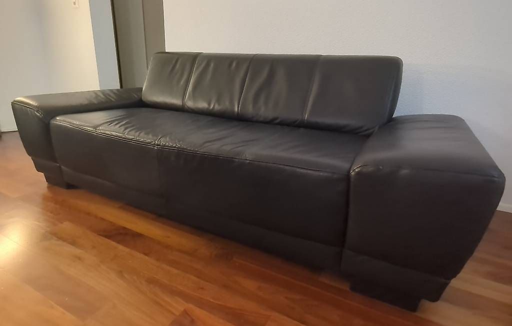 Divani: Leder Sofa Schwarz 3er couch – Usato da Zürich venduto da a25_vj72 2