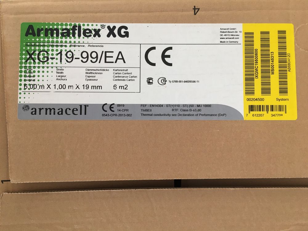 Armaflex XG selbstklebend 19mm (XG-19-99/EA), 6m2 (6m x 1m