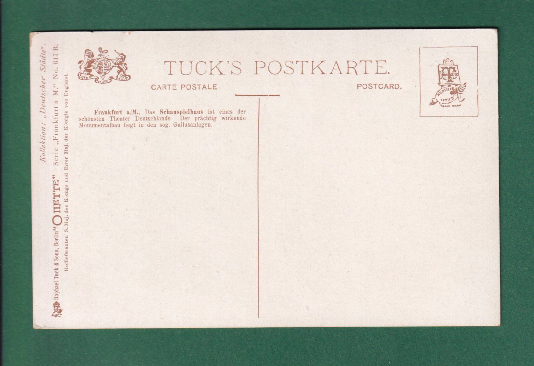 Cartoline postali: FRANKFURT - Schauspielhaus – Usato da Pully venduto da nicecards-shop 1