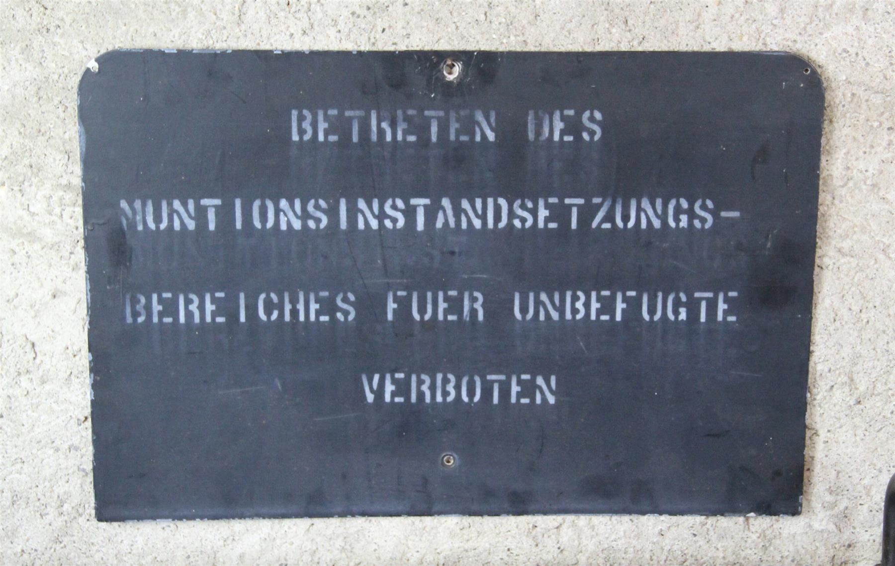Insegne: Blechschild "Munitioninstandsetzung" – Usato da Birrwil venduto da brandschatz_birrwil 1