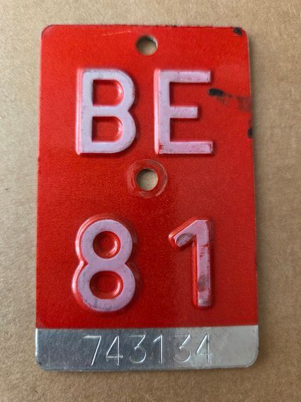 Sachs Ecriteaux: Velonummer BE 81 plaque velo – D'occasion à Schenkon par Uhu007