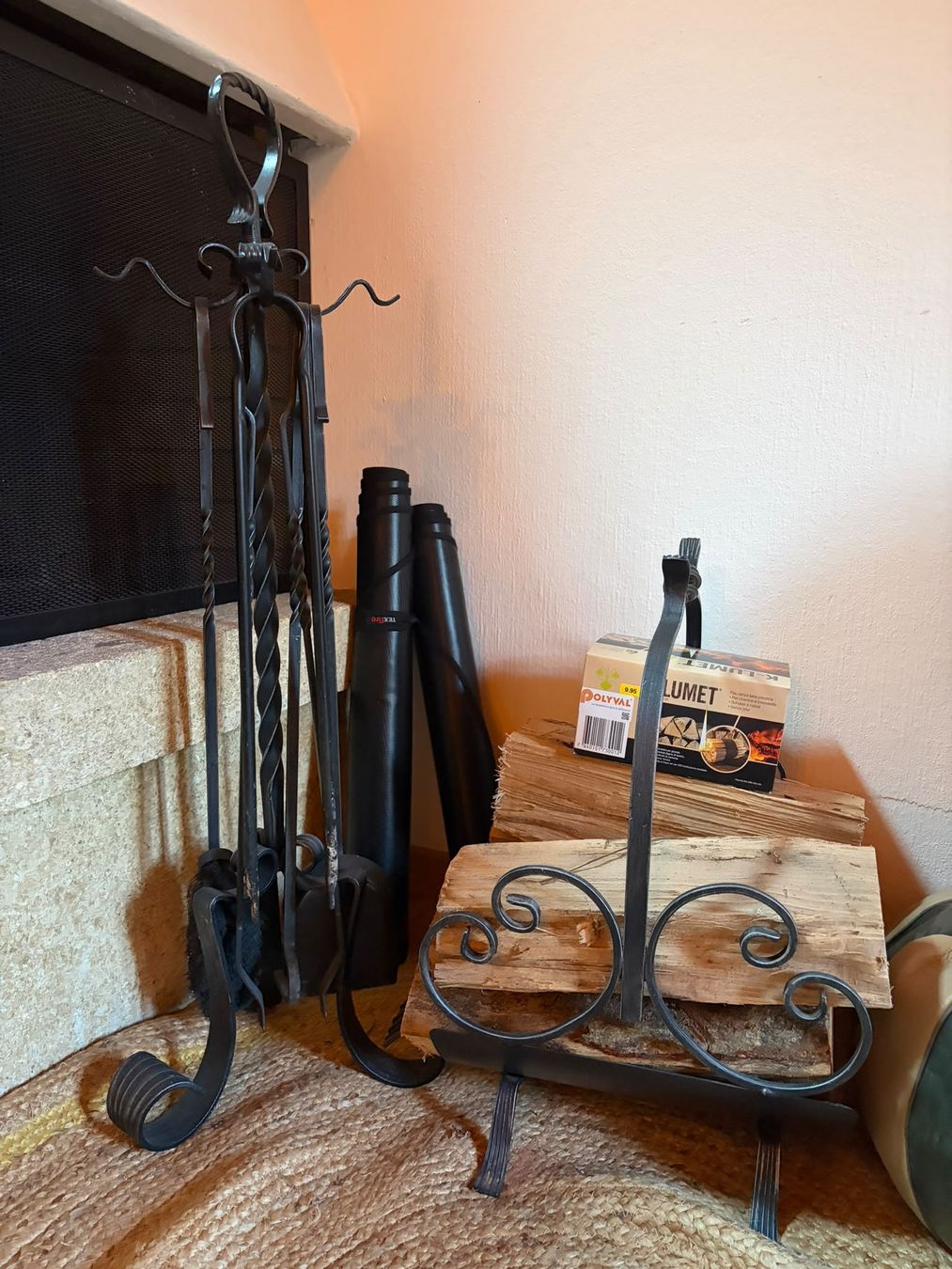 Cheminée: set pour cheminée avec 2 tapis ignifugés – Neuf (Voir description) à Confignon par NathyNathou