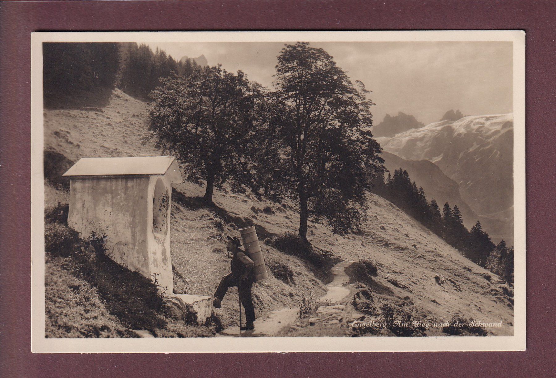 Cartoline postali: Engelberg - Am Weg nach der SCHWAND – Usato da Pully venduto da nicecards