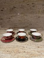 Vintage Sammeltassen Set, Obstdekor, 6 Stück, Top Zustand
