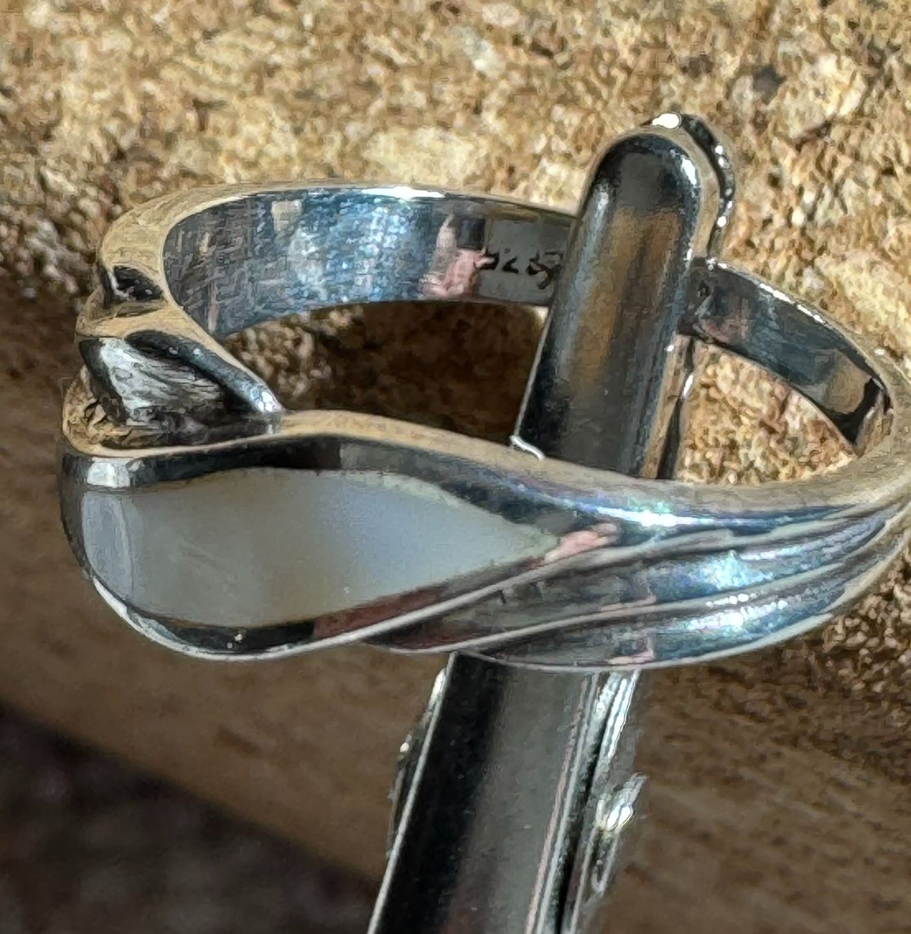 Anelli: 925 Silberring mit Mondstein Ringgrösse 50 – Usato da Unterseen venduto da bongmarley 4