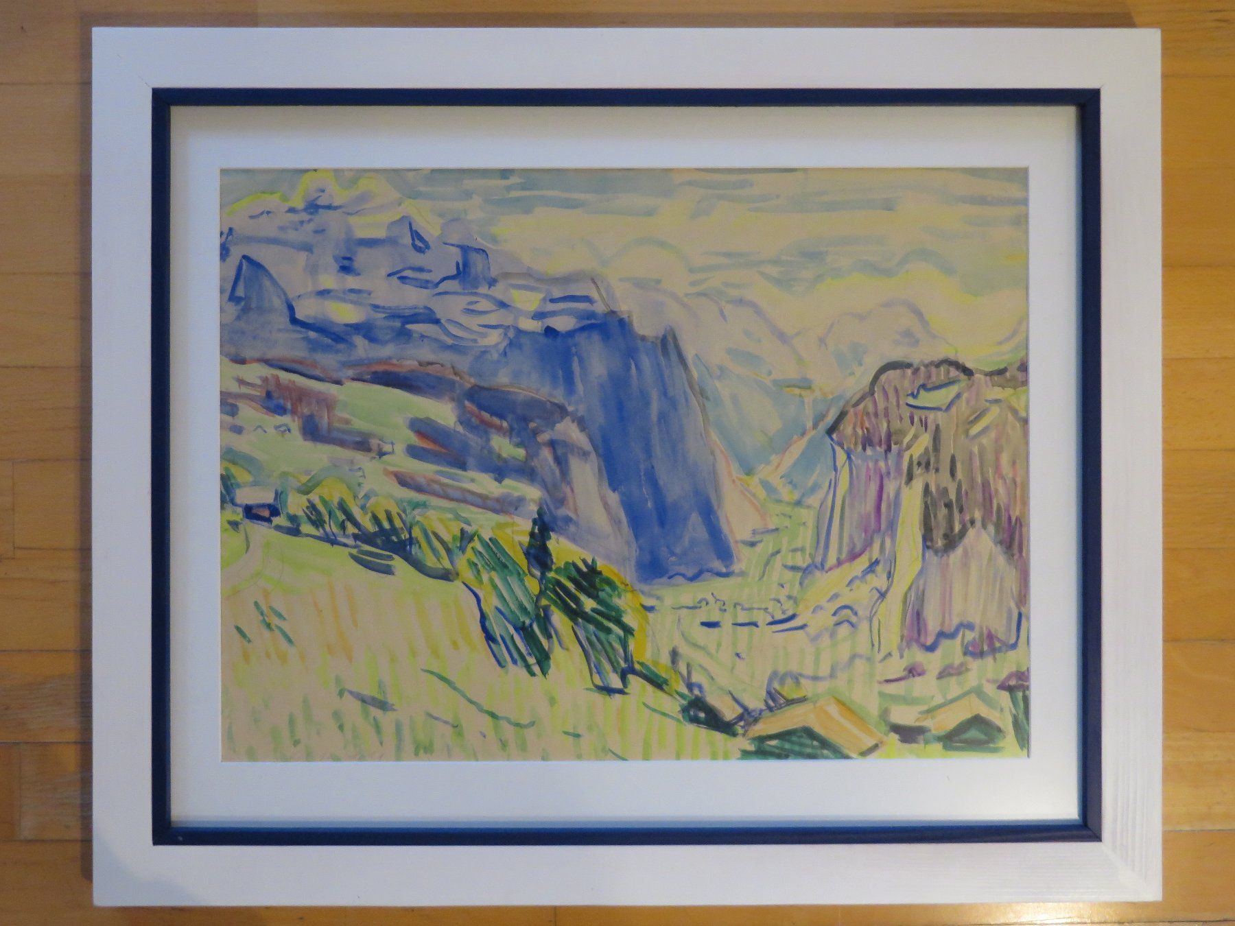 Dipinti: Karl Landolt 1925-2009 Grosses Aquarell – Usato da Bad Ragaz venduto da FutureZ