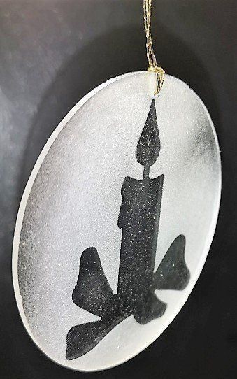 Statuette: Christbaumanhänger Glasbild Kerze – Nuovo (secondo la descrizione) da Lutzenberg venduto da Pinschi01