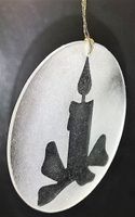 Christbaumanhänger Glasbild Kerze