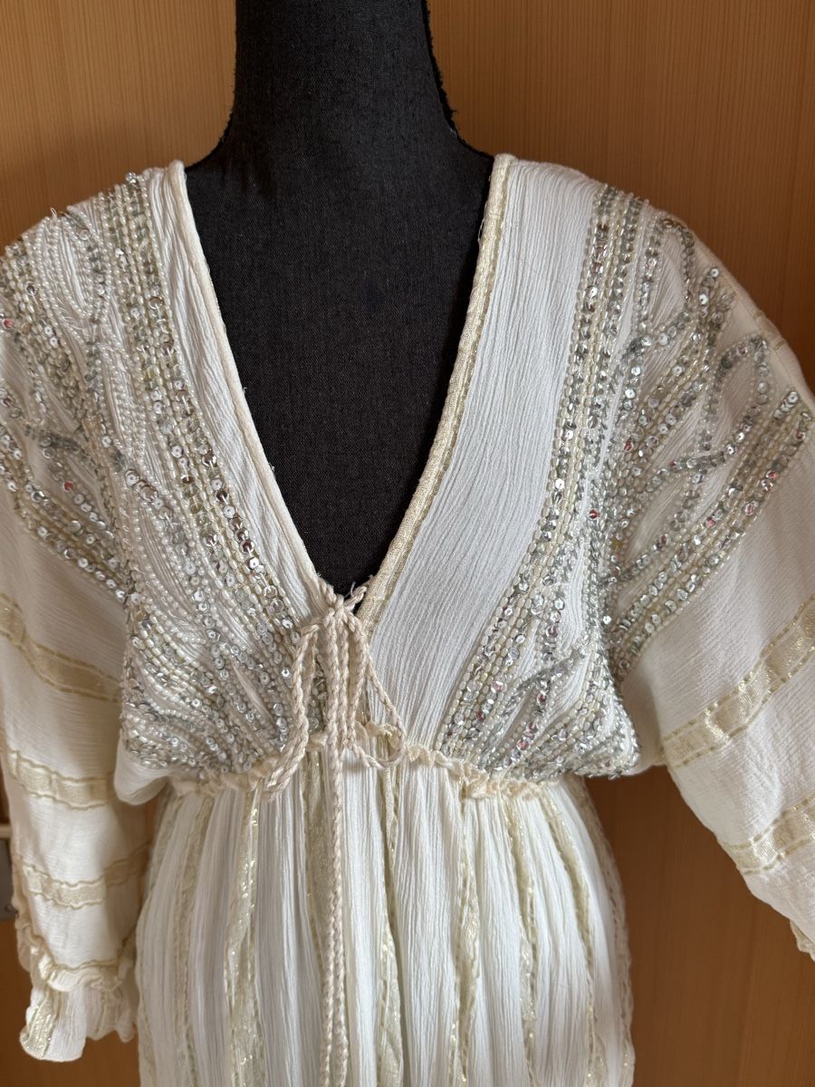 Kleider: Boho Maxikleid mit eingewebten Goldfäden – Neu (gemäss Beschreibung) aus Sigriswil von ck56 3
