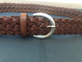 Ceinture cuir tressé marron ONLY, comme neuf, taille 85