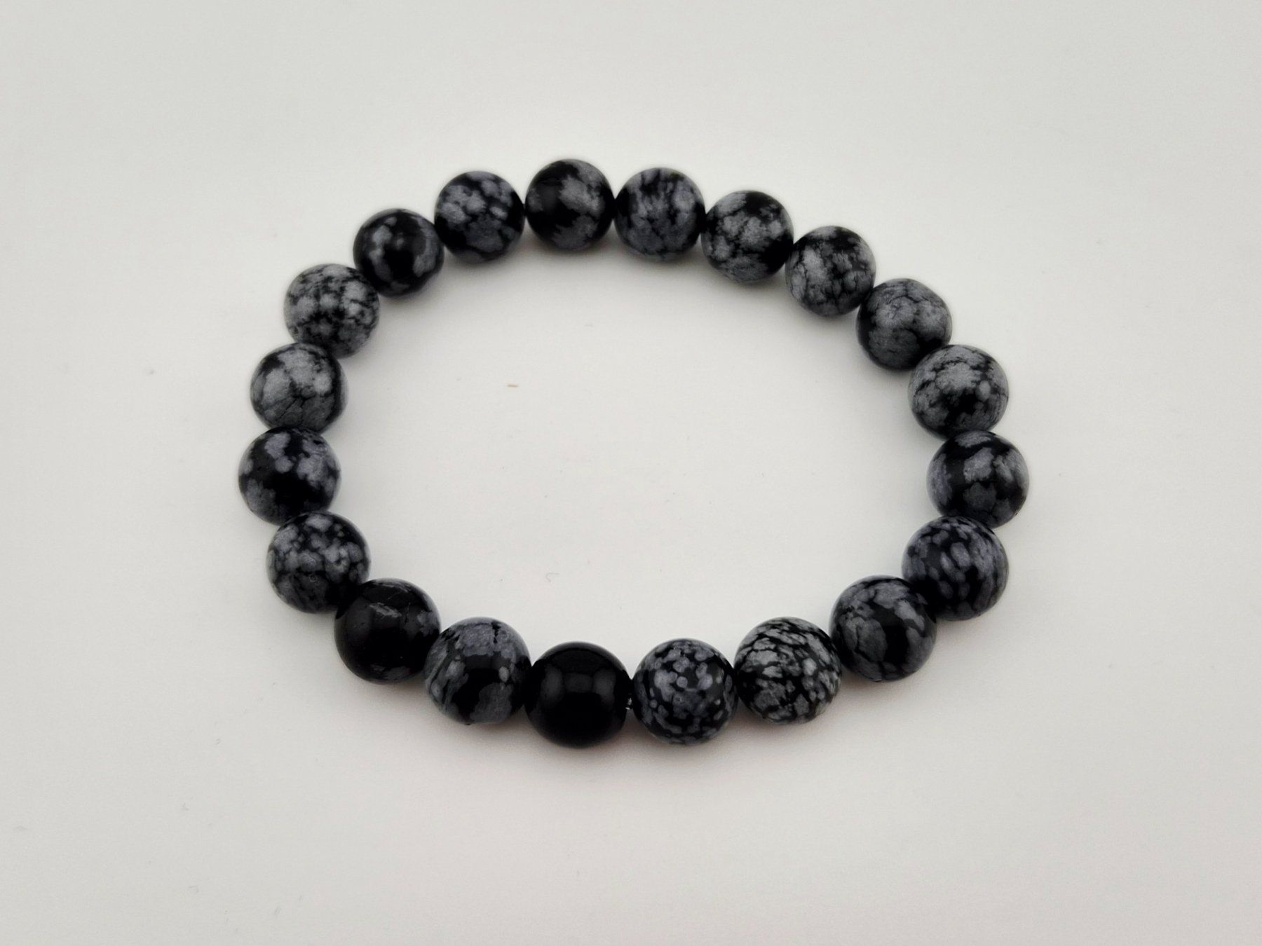 Bracelets: Obsidian-Armband Snowflakes-Obsidian Heilsteine/Natursteine – Neuf avec emballage d'origine à Thalwil par seasons 1