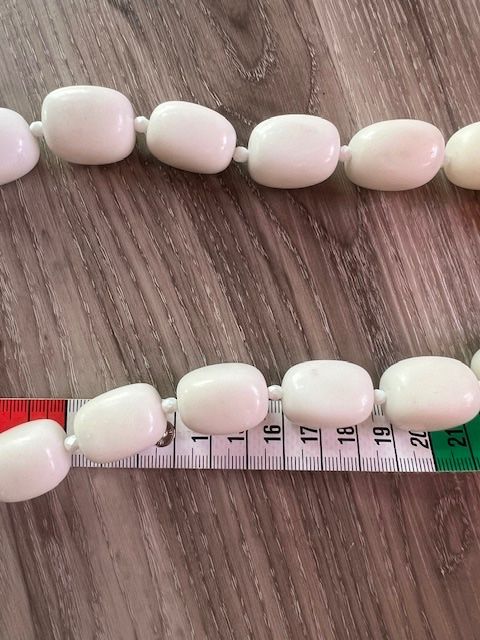 Catenine: Sehr schöne Kette - echte weisse Jade kette – Usato da Neerach venduto da romiping 3