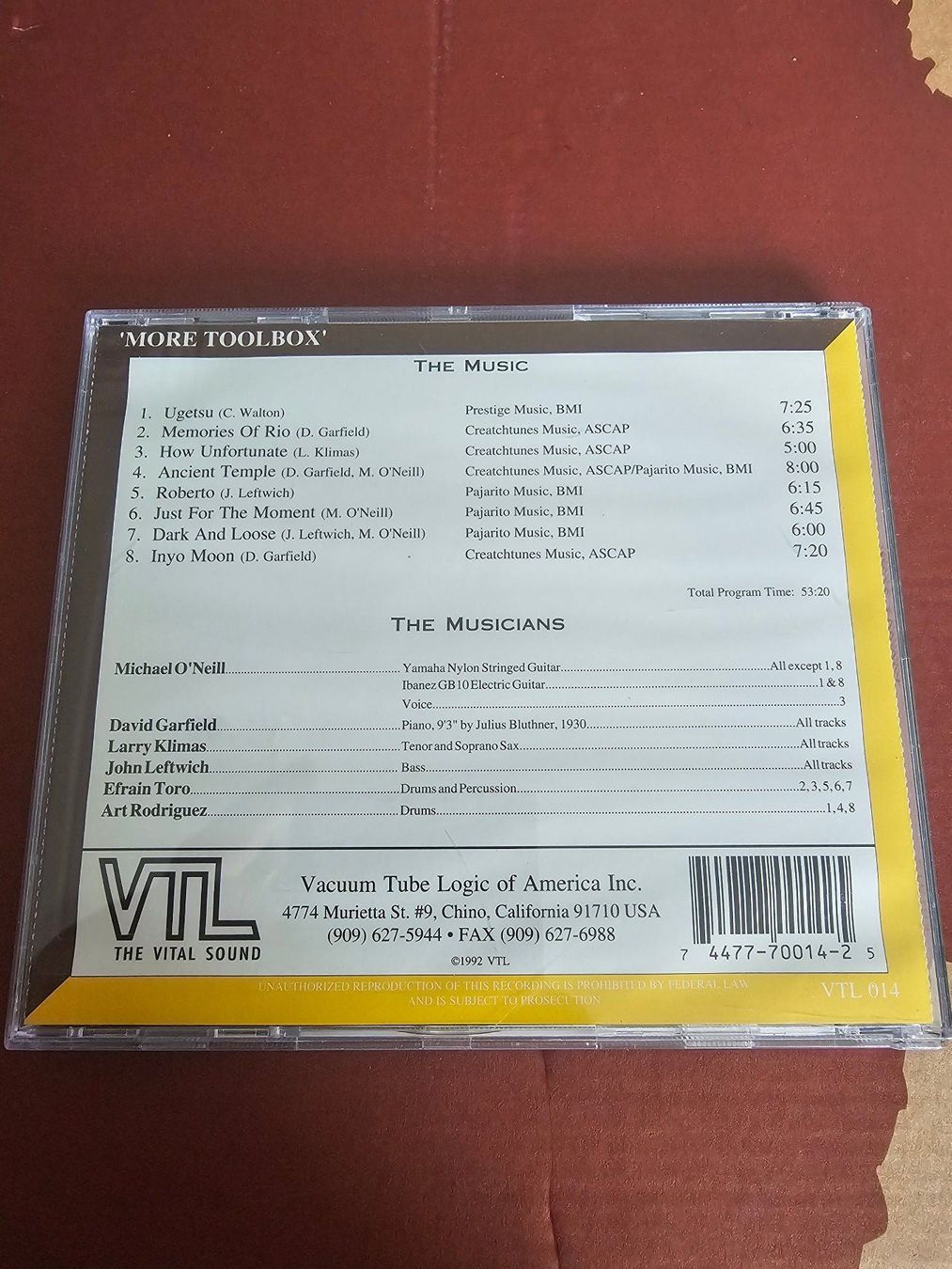CD: CD - Toolbox – More Toolbox (Jazz-Rock, 1992) – Usato da Biberist venduto da Foolio0 1