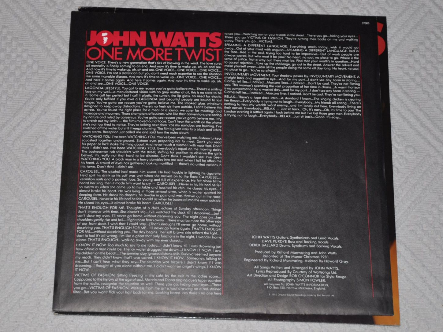 Schallplatten: LP John Watts - One More Twist – Gebraucht aus Boll von Theodora15 3