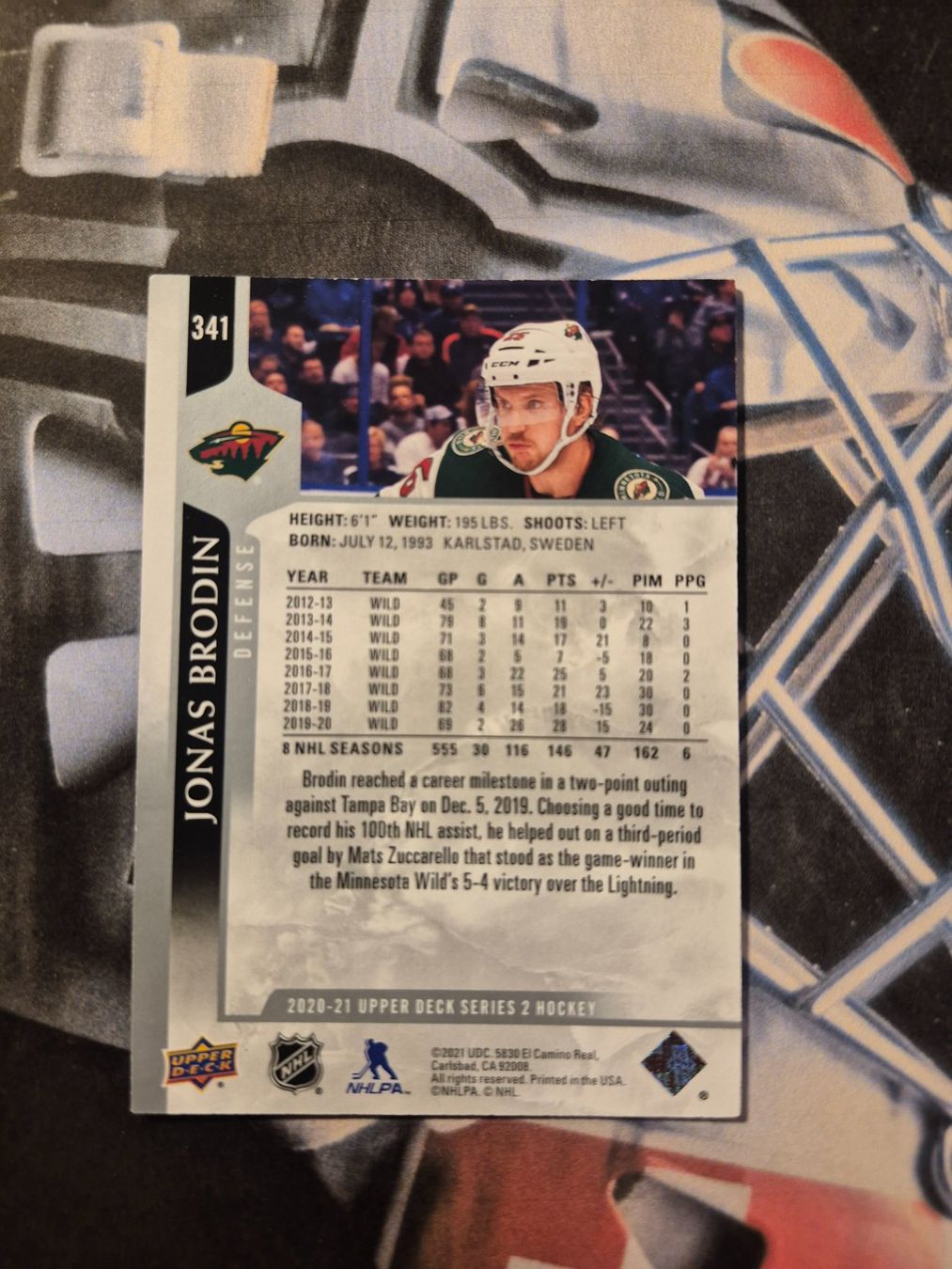 NHL Sammelbilder & Trading cards: NHL Jonas Brodin Minnesota Wild – Gebraucht aus Treiten von Sauber73 1