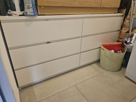 Kommode weiss mit 6 Schubladen 