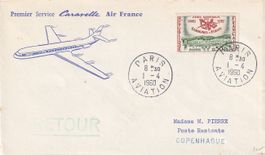 Erstflug Air France Caravelle Paris - Kopenhagen 1960