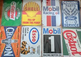 20x Blechschilder NEU OVP – Retro Garage Auto Bier Bar Deko