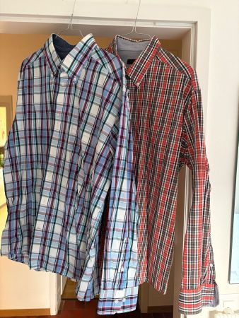2 Herren Hemden Gr. 43/44 - Top Zustand - langärmlig