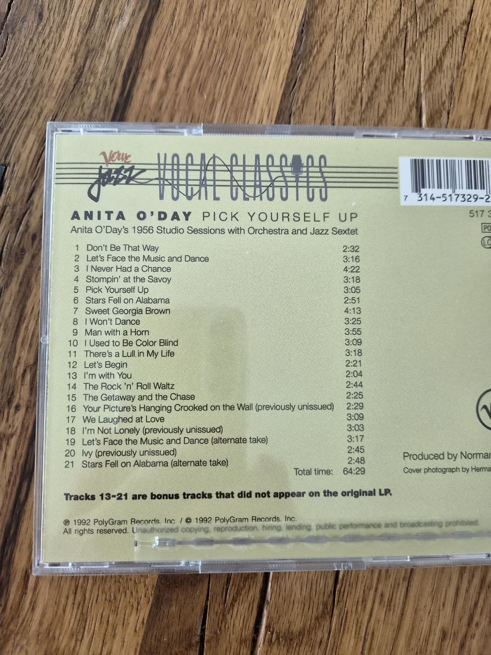 CDs: ANITA O'DAY PICK YOURSELF UP – Gebraucht aus Zofingen von Tinpan 2