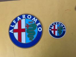 Zwei Alfa Romeo Aufkleber Logo Set