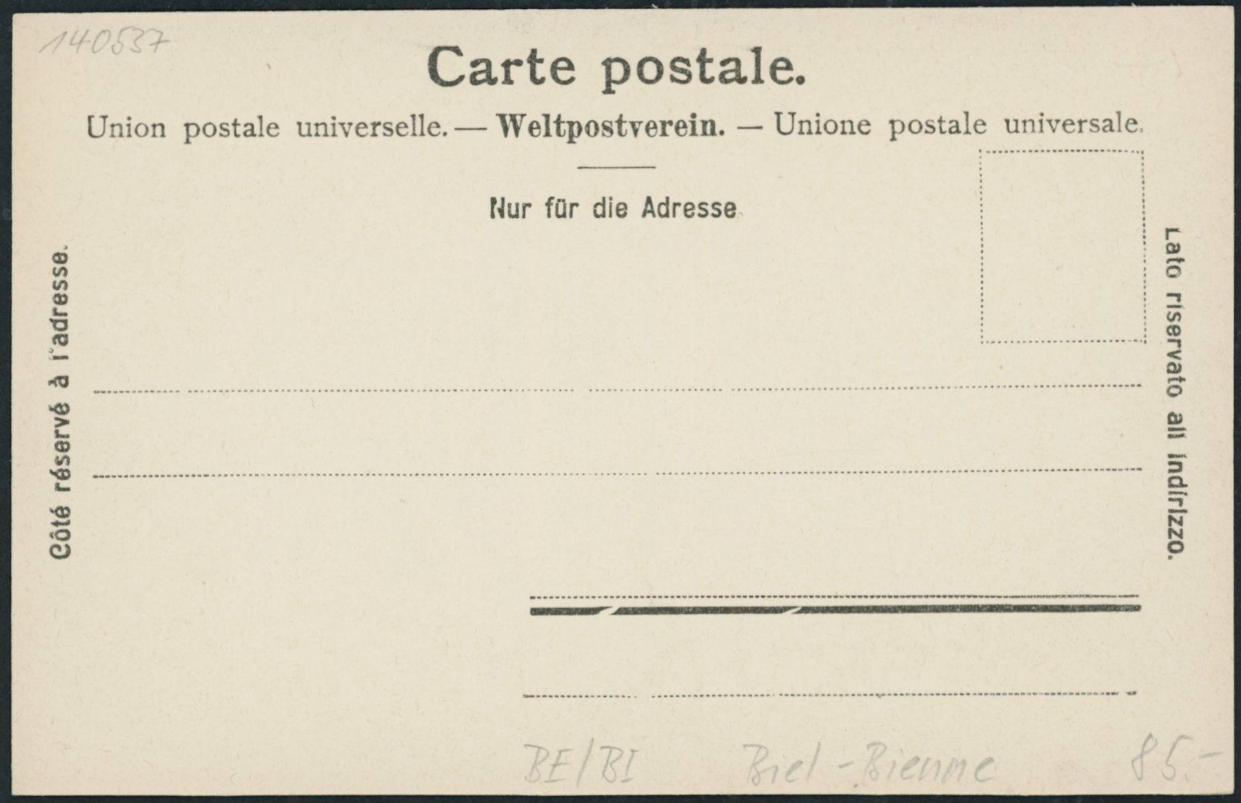 Cartes postales: BE Biel - Bienne – Neuf (Voir description) à Schindellegi par dolpitz 1