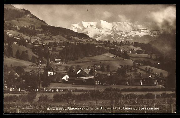 Cartes postales: Reichenbach, Reichenbach, La Blumlisalp, – D'occasion à Berlin par bartko-reher