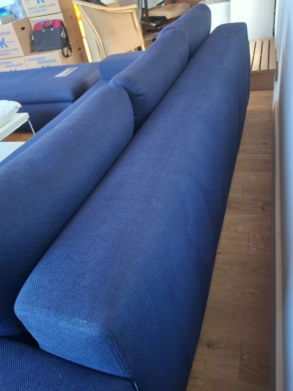 Minotti Sofas: Minotti 3-Sitzer Sofa blau + Ottomane – Gebraucht aus Meilen von Cabi77 1
