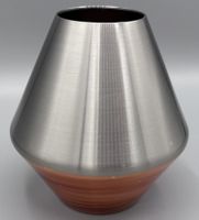 Space Age Design Vase Edelstahl Vintage 70er Metall