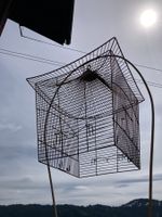 Antiker Vogelkäfig in Pagodenform - einzigartig