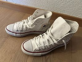 Converse weiss mit Strassteinen