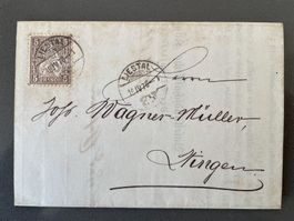 Sitzende Helvetia 5 Rp 1878, antike Briefmarke