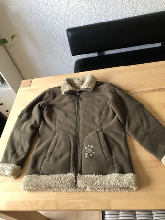 Doppelseitige Fleecejacke / Killtec / Gr. 38 / braungrün